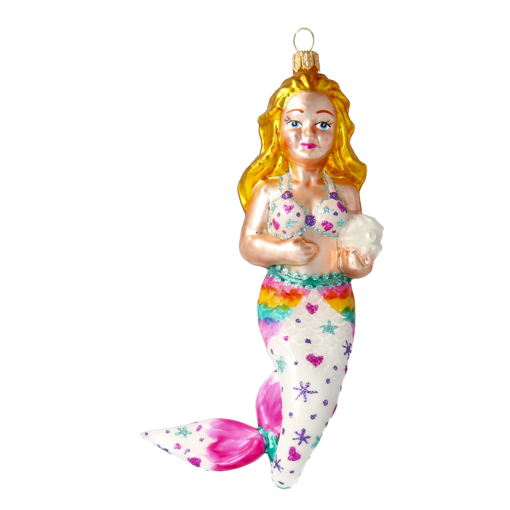 Siren of the Pearl | Hand-Painted Glass Ornament | Blubom 2020-280