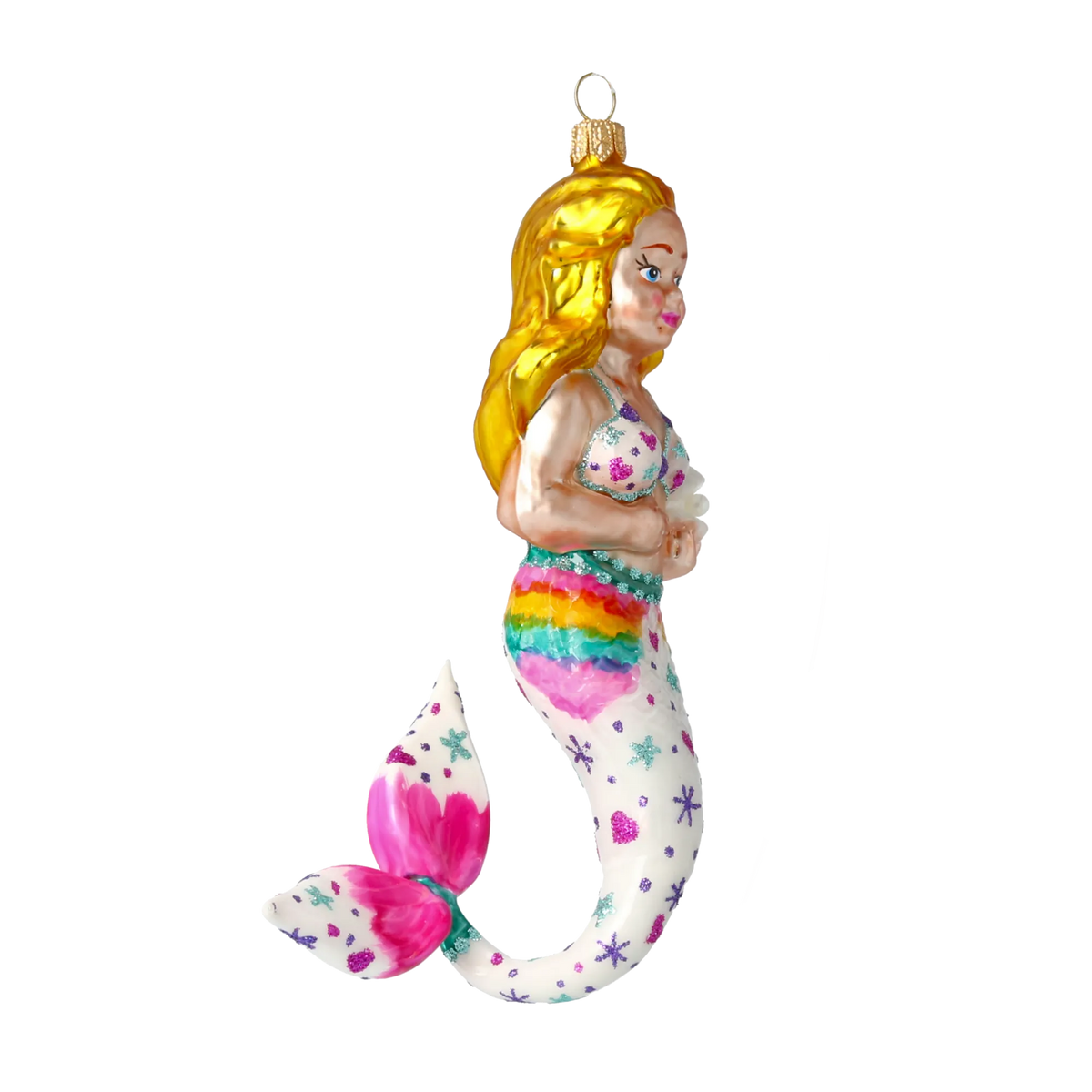 Siren of the Pearl | Hand-Painted Glass Ornament | Blubom 2020-280