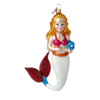 Serene Pearl Nymph | Hand-Painted Glass Ornament | Blubom 2020-282