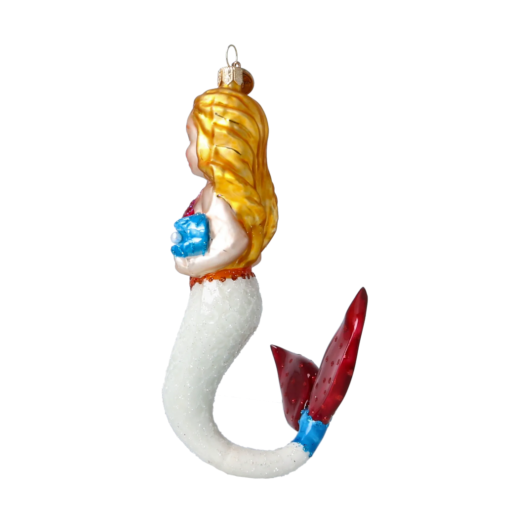 Serene Pearl Nymph | Hand-Painted Glass Ornament | Blubom 2020-282