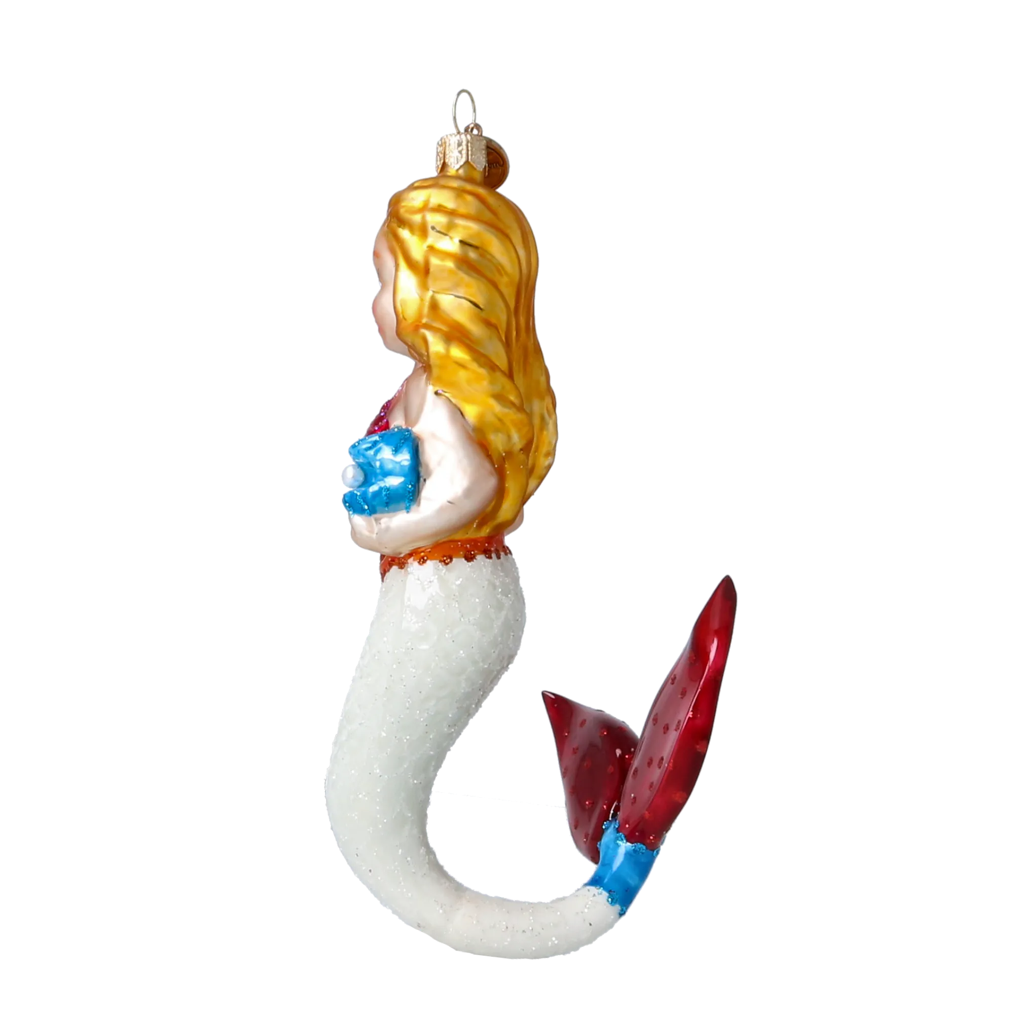 Serene Pearl Nymph | Hand-Painted Glass Ornament | Blubom 2020-282