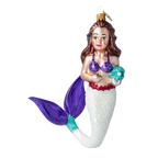 Amethyst Pearl Siren | Hand-Painted Glass Ornament | Blubom 2020-283