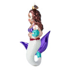 Amethyst Pearl Siren | Hand-Painted Glass Ornament | Blubom 2020-283