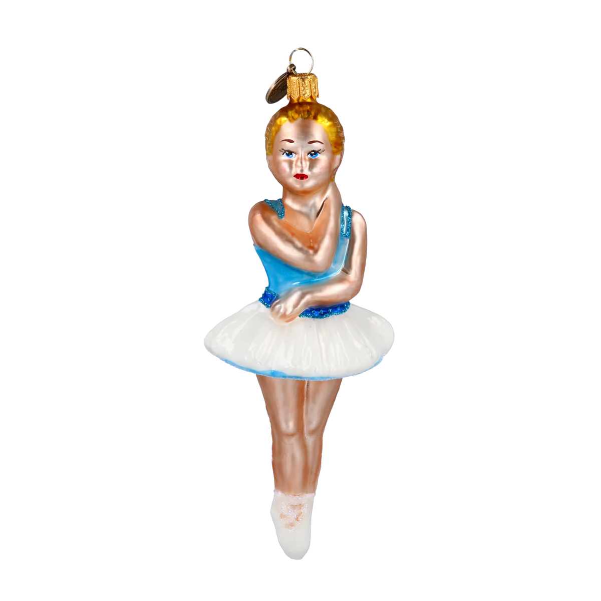 Azure Adagio | Hand-Painted Glass Ornament | Blubom 2020-288