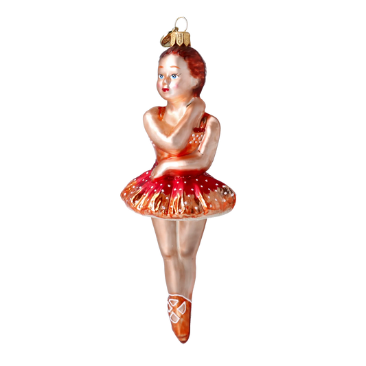 Ballerina. Handmade Glass Christmas ornament. 2020-289