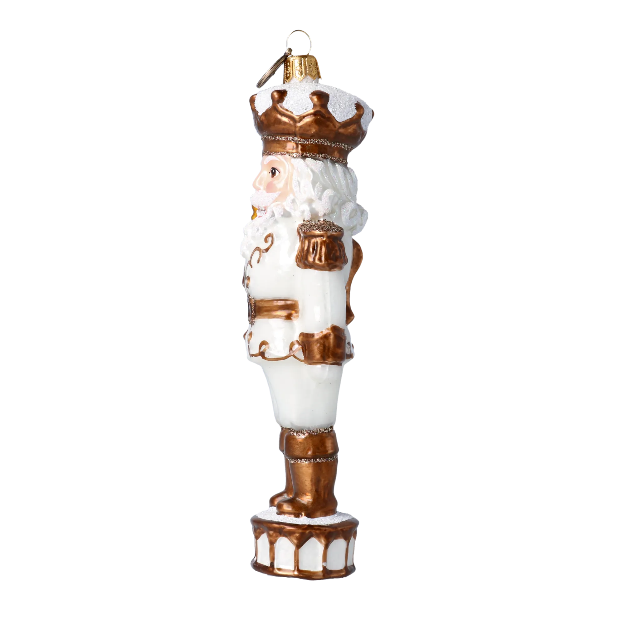 Alabaster Sovereign | Hand-Painted Glass Ornament | Blubom 2020-307