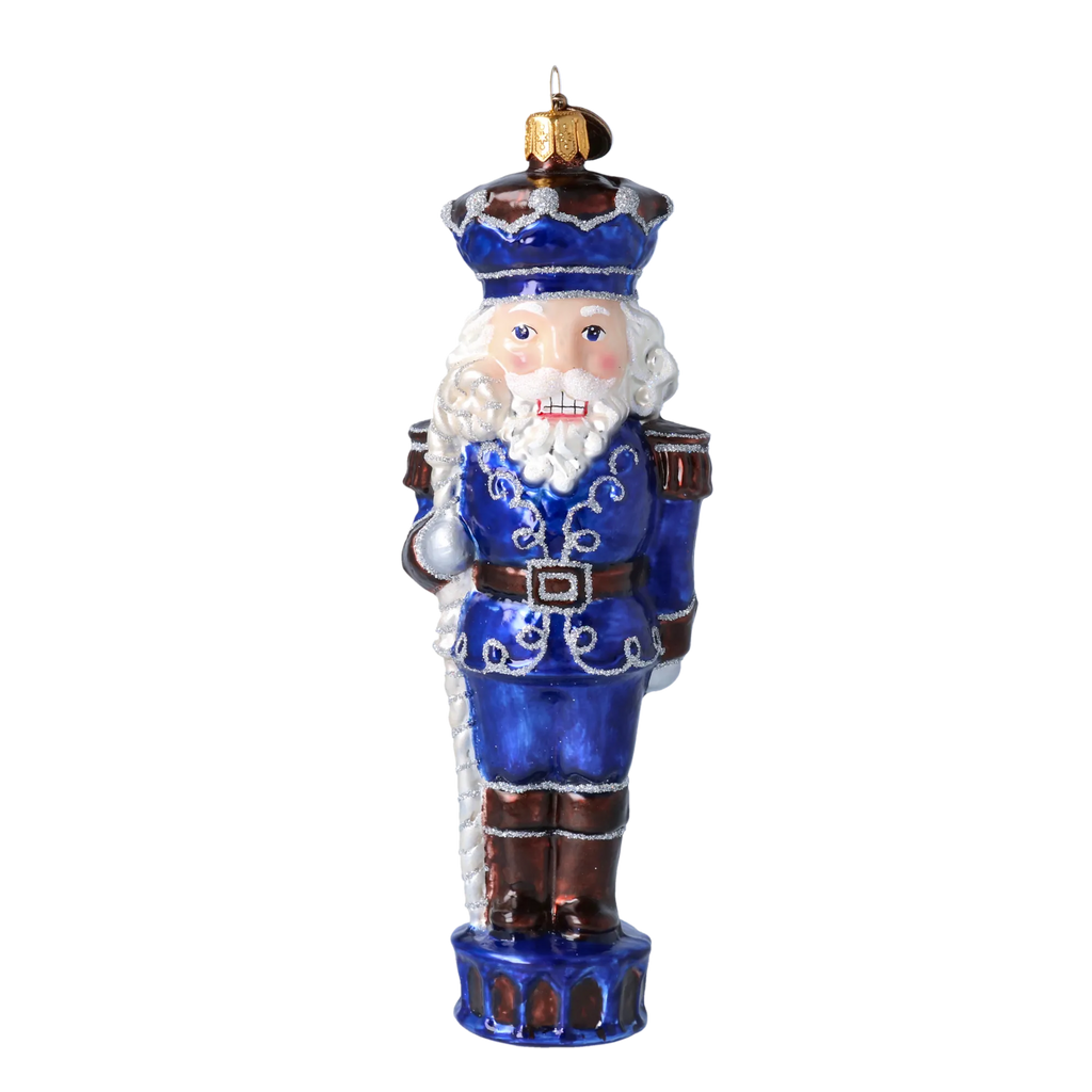 Steadfast Cobalt Sentry | Hand-Painted Glass Ornament | Blubom 2020-308