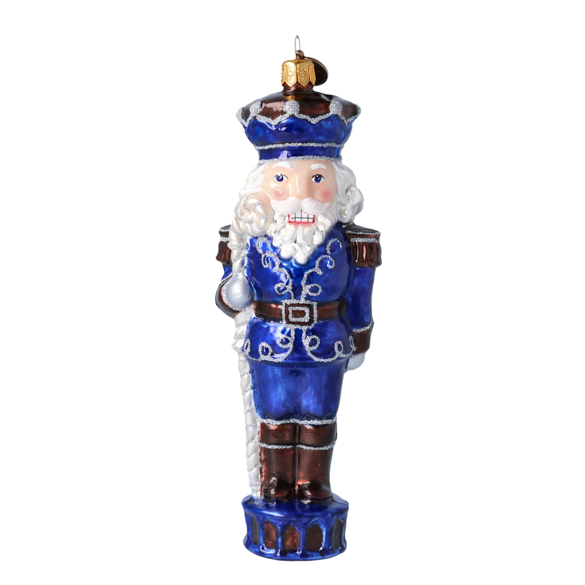 Fairytale Nutcracker. Handmade Glass Christmas ornament. 2020-308