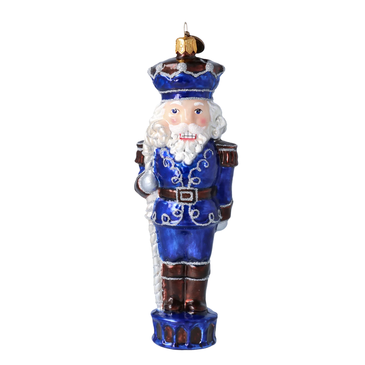 Steadfast Cobalt Sentry | Hand-Painted Glass Ornament | Blubom 2020-308