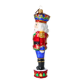 Load image into Gallery viewer, Nutcracker King ornament. Handmade Glass Christmas ornament. 2020-309
