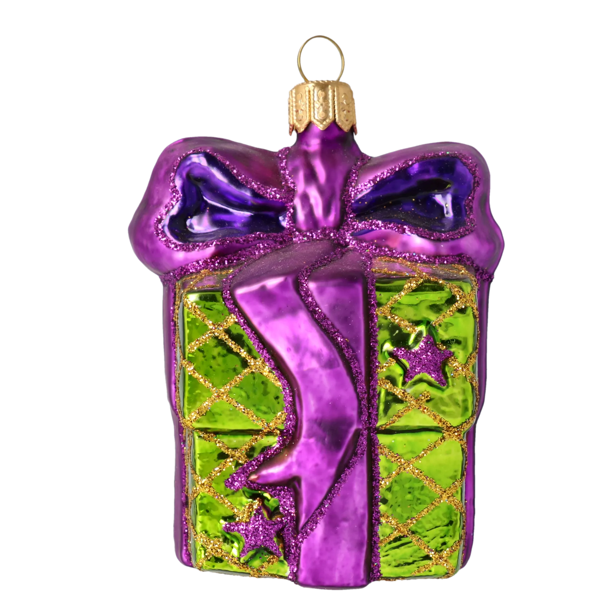 Amethyst Ribbon Emerald Gift Premium christmas glass ornament 2020-313