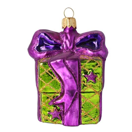 Amethyst Ribbon Emerald Gift Premium christmas glass ornament 2020-313