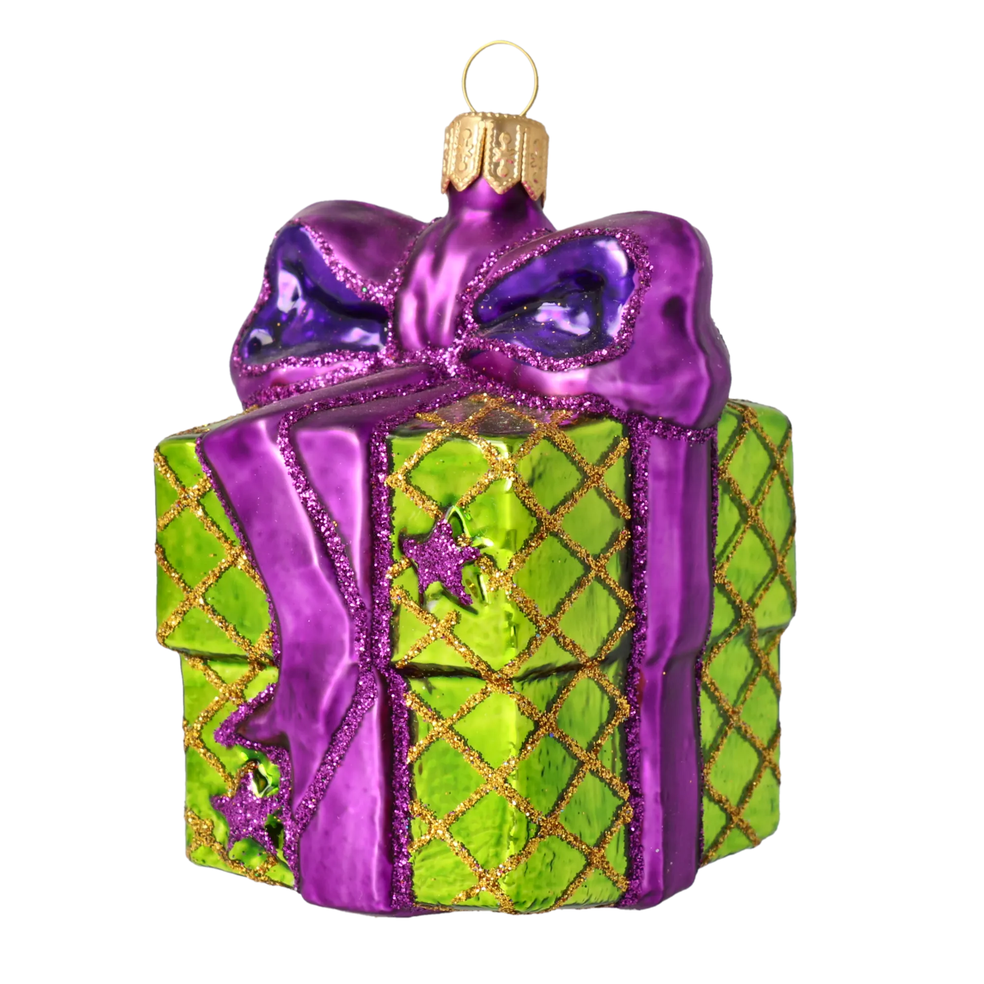 Amethyst Ribbon Emerald Gift Premium christmas glass ornament 2020-313