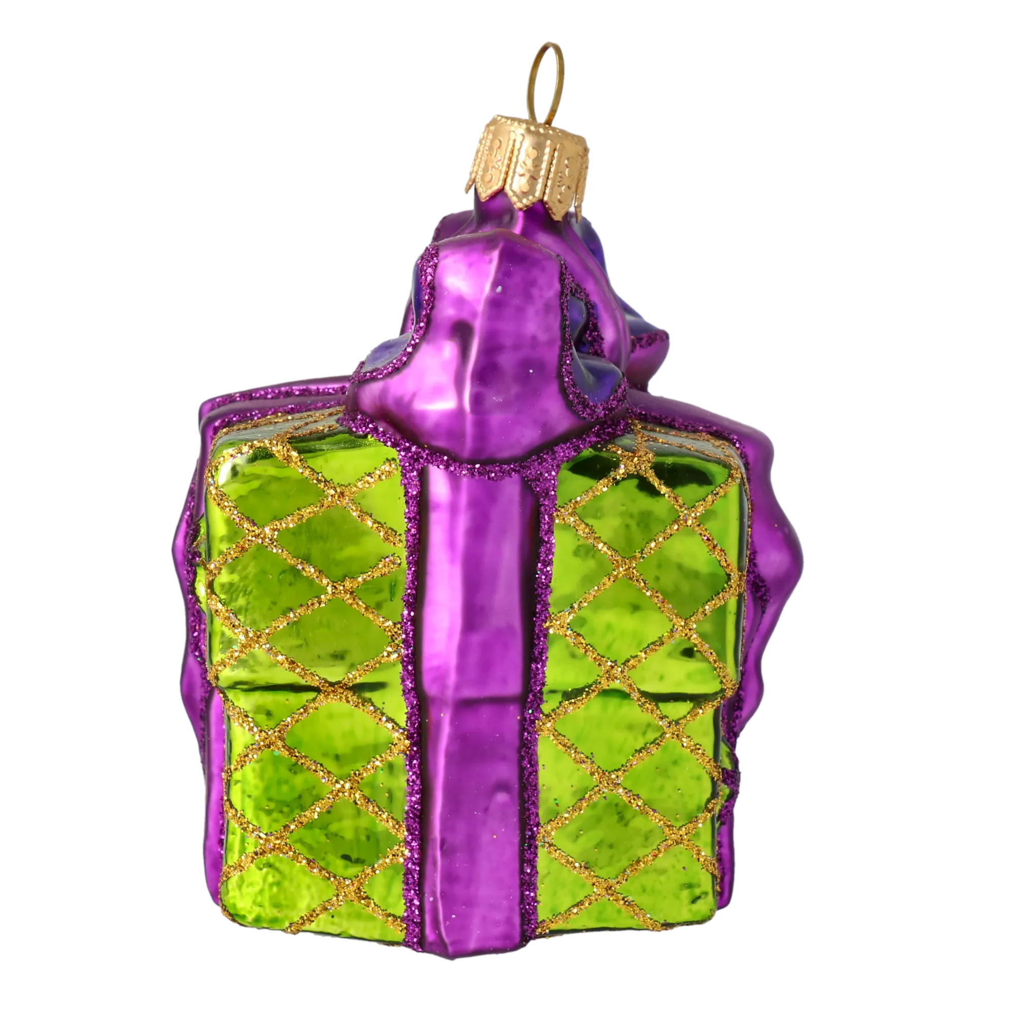 Amethyst Ribbon Emerald Gift Premium christmas glass ornament 2020-313