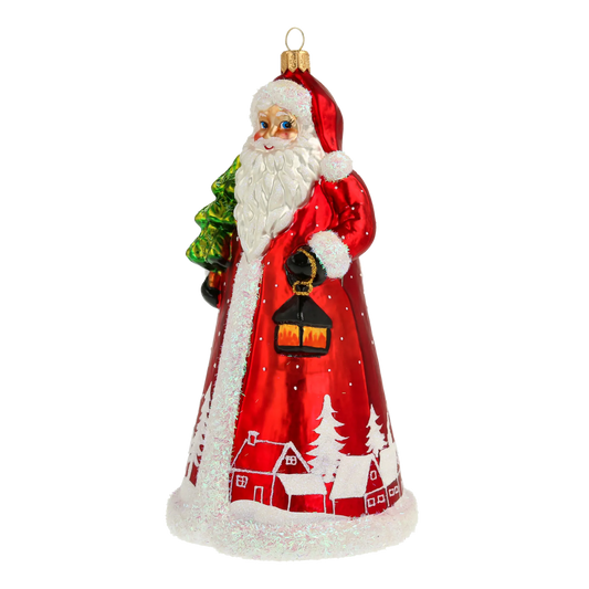 Crimson Village Santa Claus Premium christmas glass ornament 2020-325
