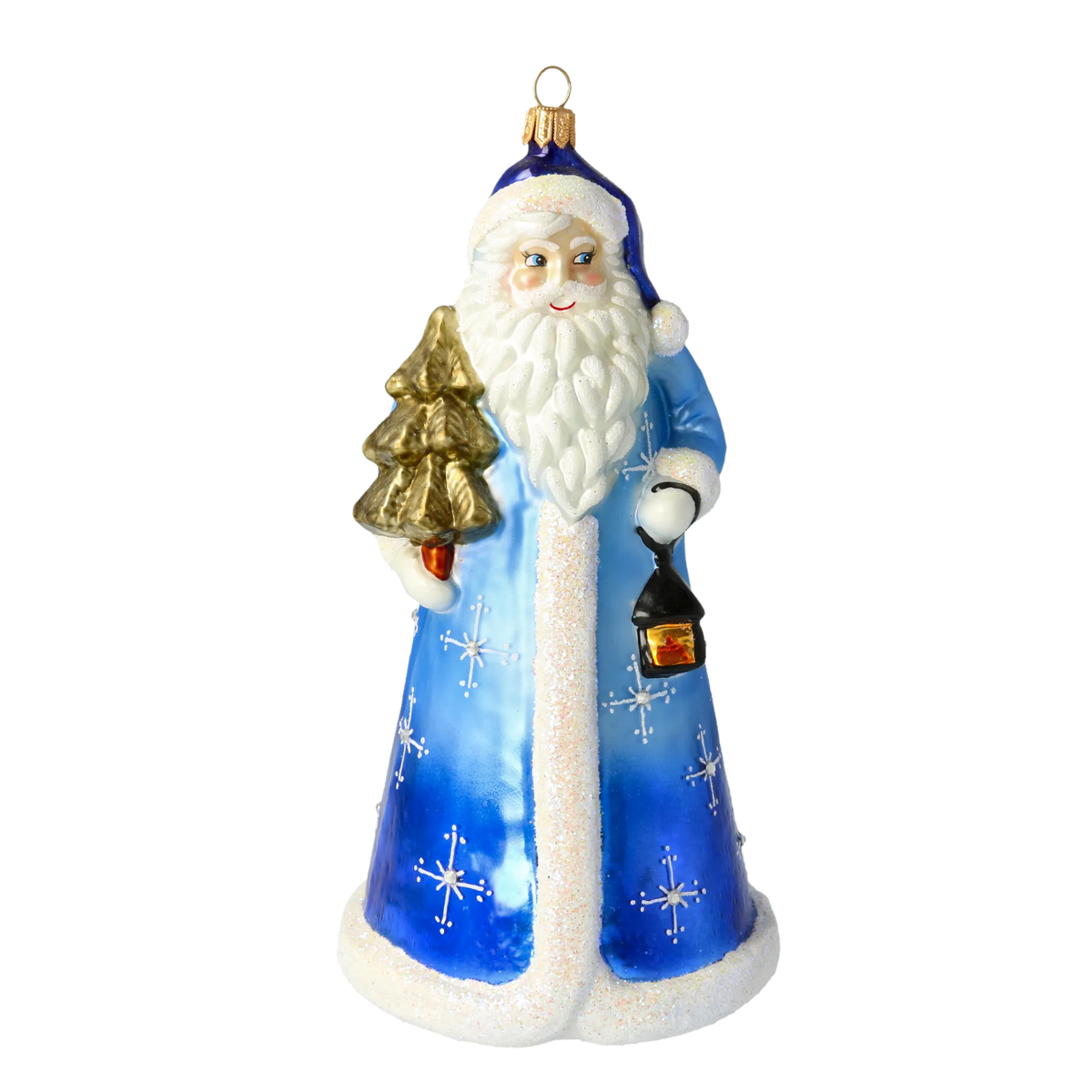 Nocturnal Azure Voyager | Hand-Painted Glass Ornament | Blubom 2020-331