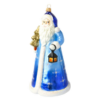 Nocturnal Azure Voyager | Hand-Painted Glass Ornament | Blubom 2020-331