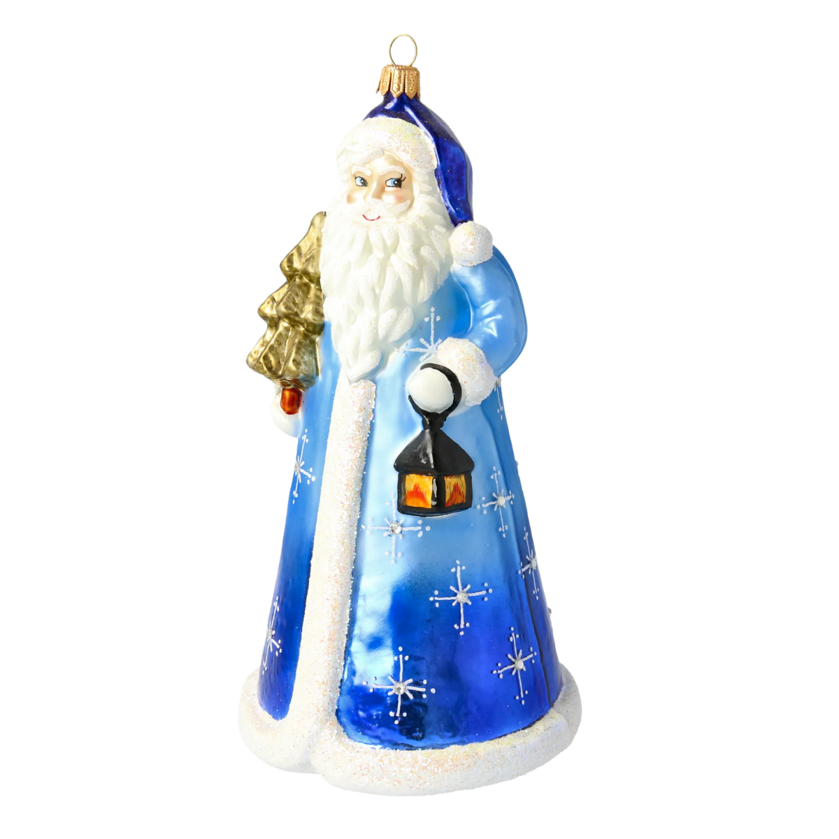 Nocturnal Azure Voyager | Hand-Painted Glass Ornament | Blubom 2020-331