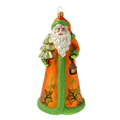 Benevolent Saffron Wanderer | Hand-Painted Glass Ornament | Blubom 2020-333