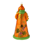 Benevolent Saffron Wanderer | Hand-Painted Glass Ornament | Blubom 2020-333