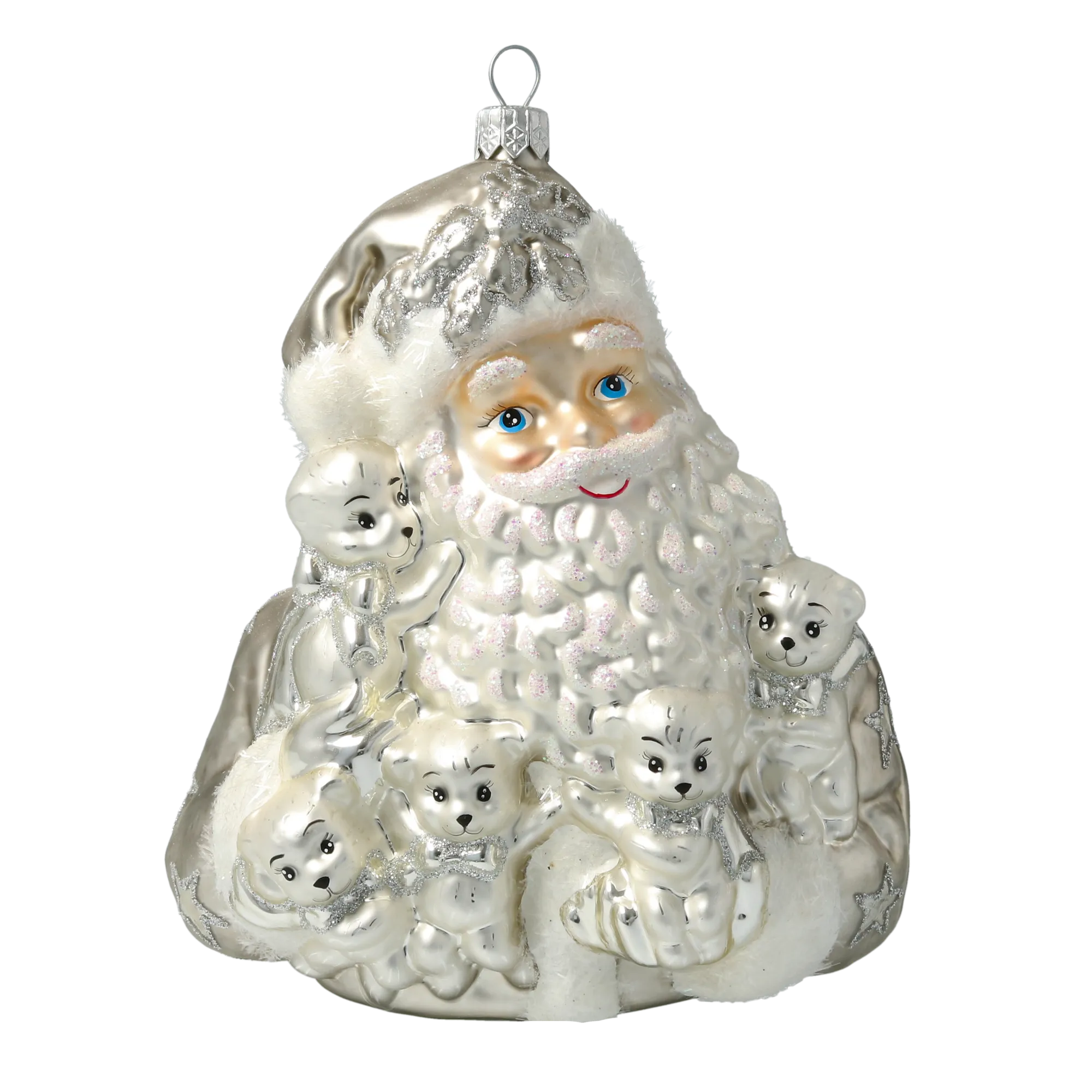 Serene Guardian of Cubs | Hand-Painted Glass Ornament | Blubom 2020-346