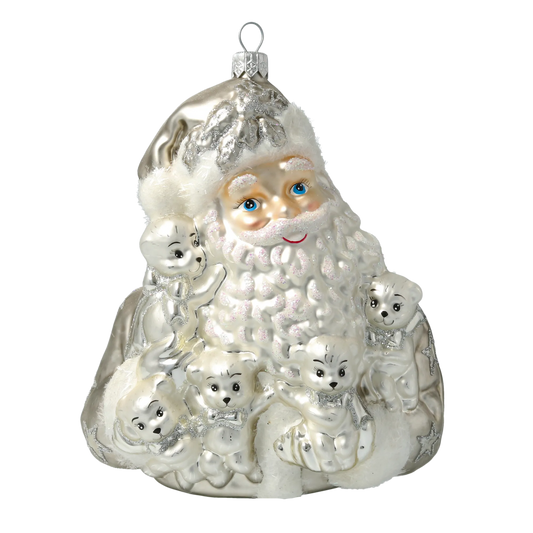 Teddy Bears Christmas Gathering Handmade Glass Christmas Ornaments Santa Claus (kopia) 2020-346