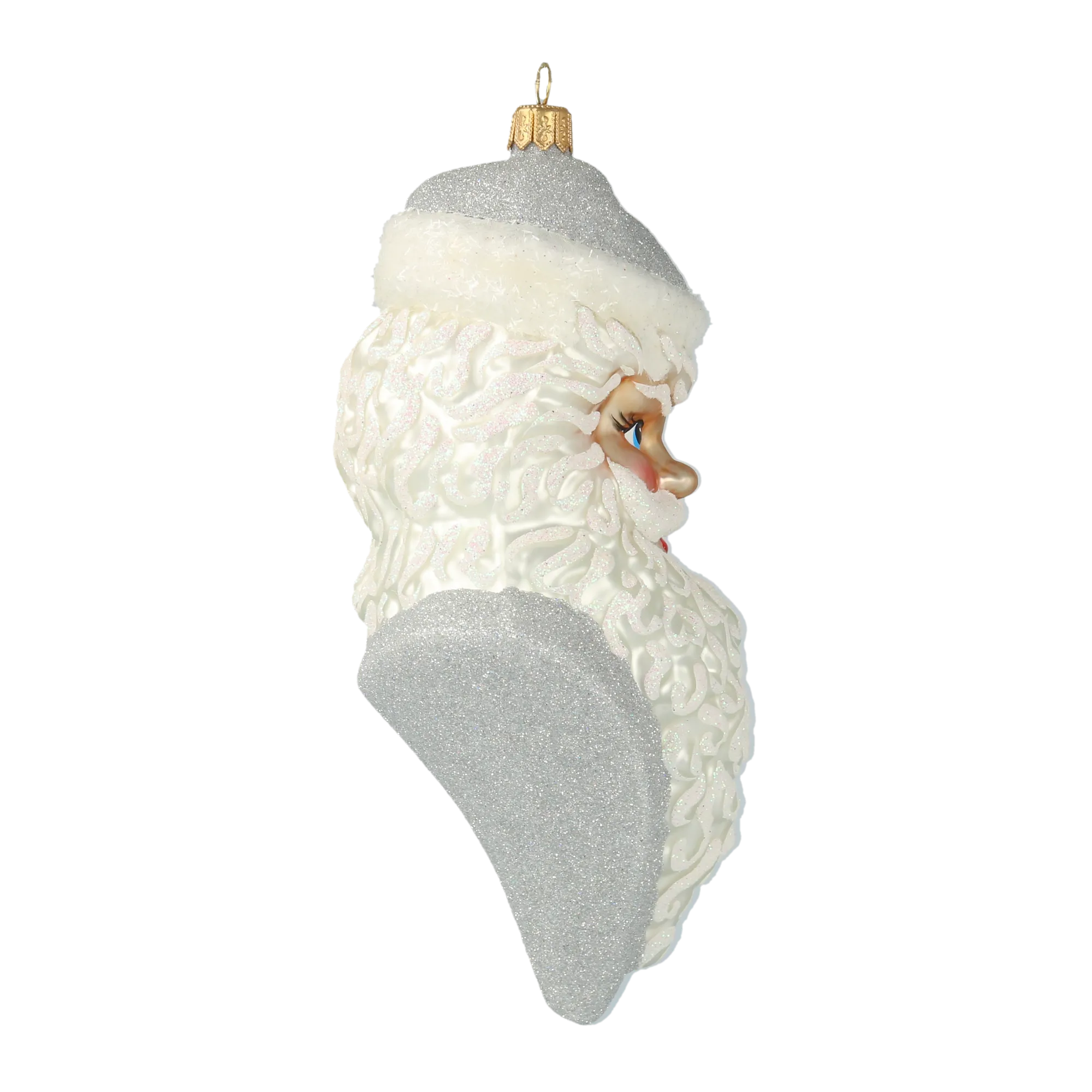 Benevolent Silver Sovereign | Hand-Painted Glass Ornament | Blubom 2020-351