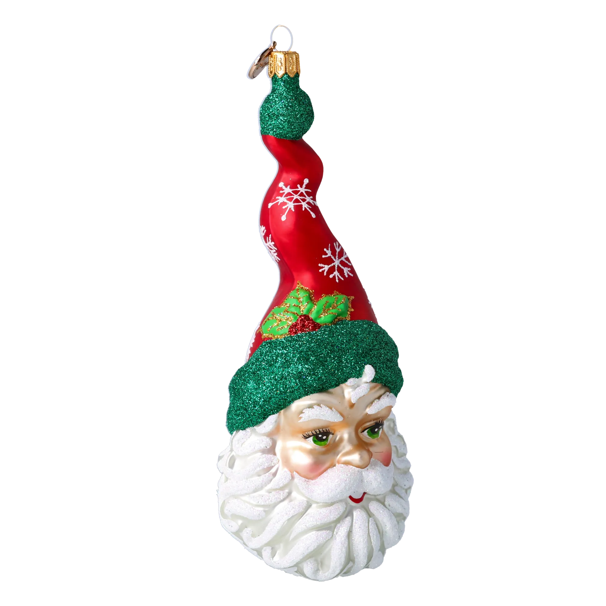 Sinuous Frost Sage | Hand-Painted Glass Ornament | Blubom 2020-372