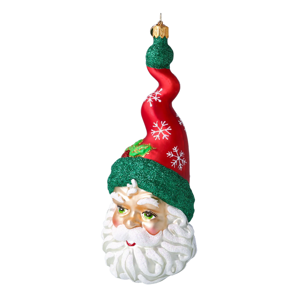 Sinuous Frost Sage | Hand-Painted Glass Ornament | Blubom 2020-372