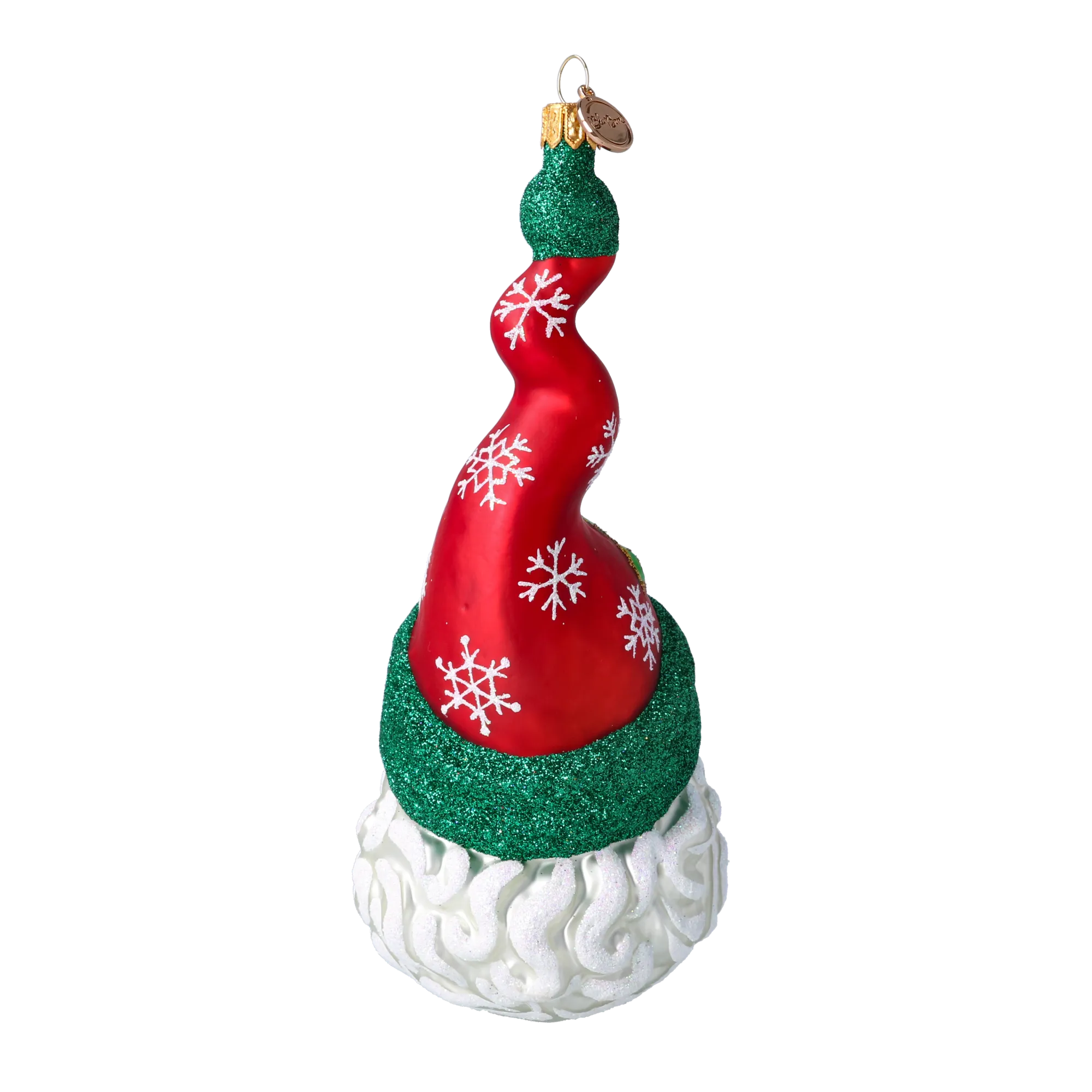 Sinuous Frost Sage | Hand-Painted Glass Ornament | Blubom 2020-372