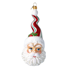 Twisted Cap Santa in Peppermint Stripe