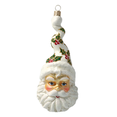 Twisted Cap Santa in Ivory Holly