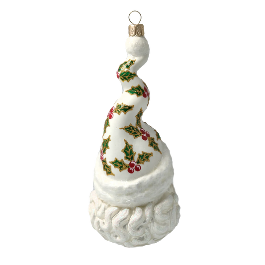 Spiral Holly Saint Nicholas Premium christmas glass ornament 2020-378