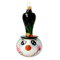 Load image into Gallery viewer, Frosty the Snowman Handmade Glass Christmas ornament free blowing
