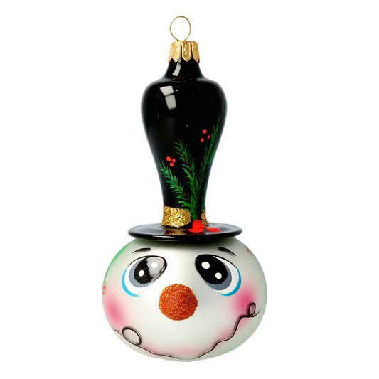 Frosty the Snowman Handmade Glass Christmas ornament free blowing 2020-390