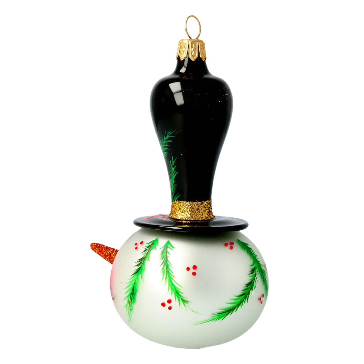 Gentle Midnight Gaze | Hand-Painted Glass Ornament | Blubom 2020-390