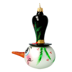 Gentle Midnight Gaze | Hand-Painted Glass Ornament | Blubom 2020-390