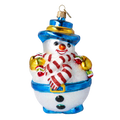 Jovial Cerulean Gentleman | Hand-Painted Glass Ornament | Blubom 2020-393