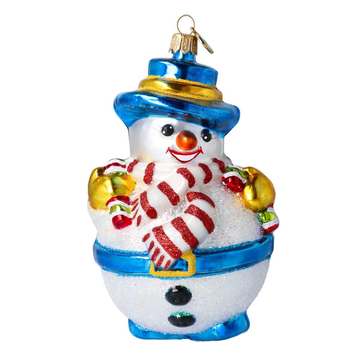 Jovial Cerulean Gentleman | Hand-Painted Glass Ornament | Blubom 2020-393