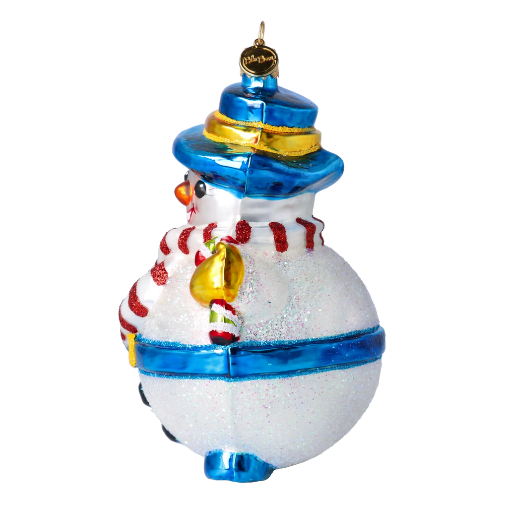 Jovial Cerulean Gentleman | Hand-Painted Glass Ornament | Blubom 2020-393