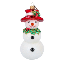 Classic Snowman in Scarlet