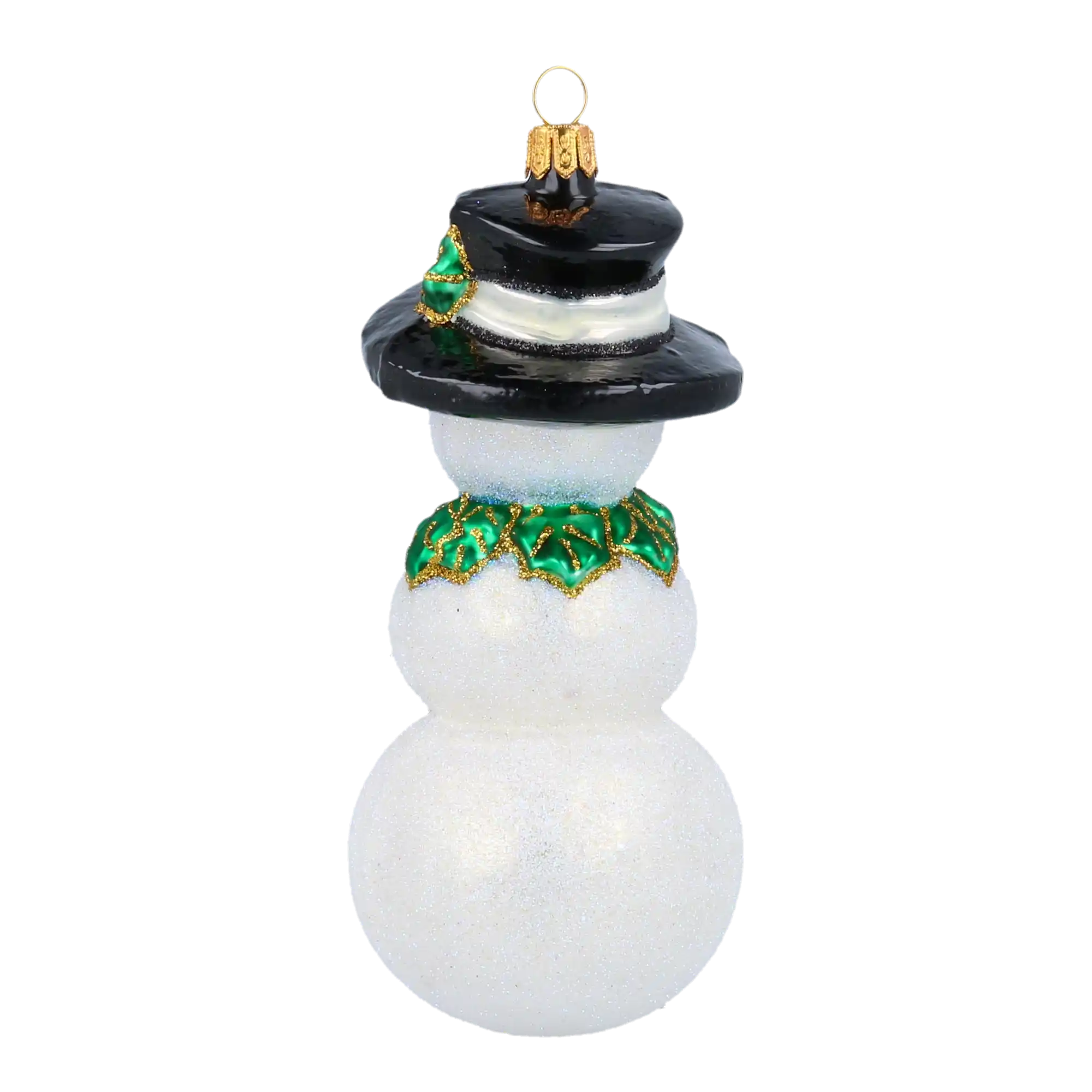 Jolly Frosty Snowman .Handmade Glass Christmas ornament