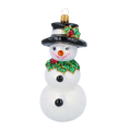 Load image into Gallery viewer, Jolly Frosty Snowman .Handmade Glass Christmas ornament
