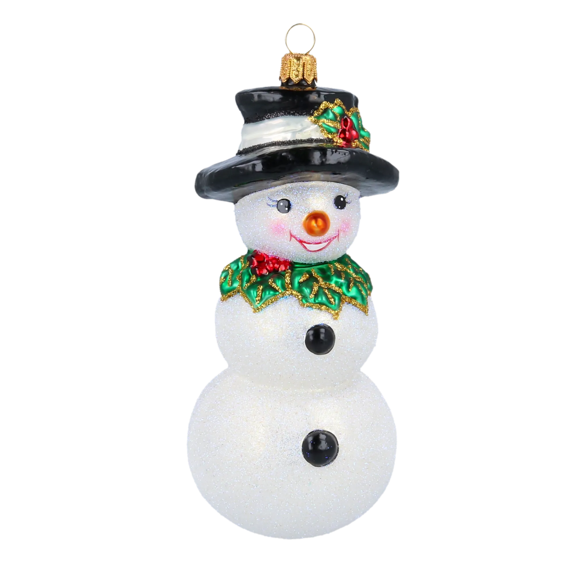 Jolly Frosty Snowman .Handmade Glass Christmas ornament 2020-397