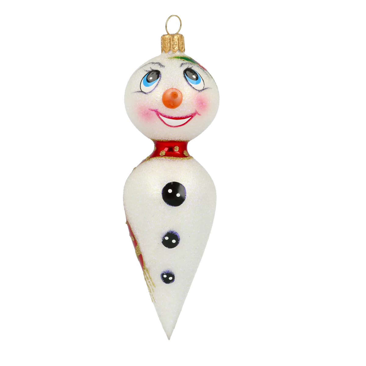 Mirthful Winter Envoy | Hand-Painted Glass Ornament | Blubom 2020-403