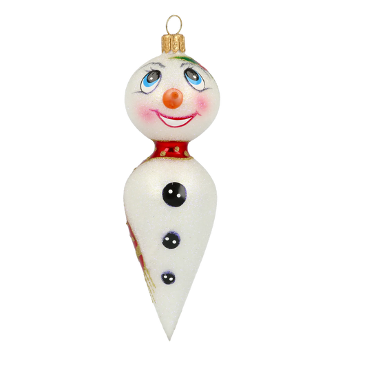 Frosty Cheer Handmade  Snowman Glass Christmas ornament 2020-403