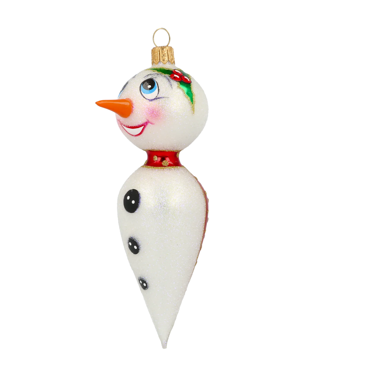 Mirthful Winter Envoy | Hand-Painted Glass Ornament | Blubom 2020-403