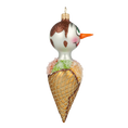 Load image into Gallery viewer, Frosty Cone Handmade  Snowman Glass Christmas ornament 2020-404
