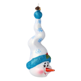 Load image into Gallery viewer, Mr. Frosty Twirl Handmade Glass Christmas ornament Snowman
