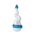 Load image into Gallery viewer, Mr. Frosty Twirl Handmade Glass Christmas ornament Snowman
